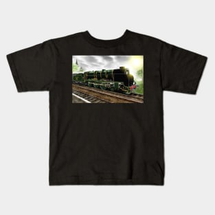 "Lord Nelson" Antique Steam Locomotive [Digital Drawing] Kids T-Shirt